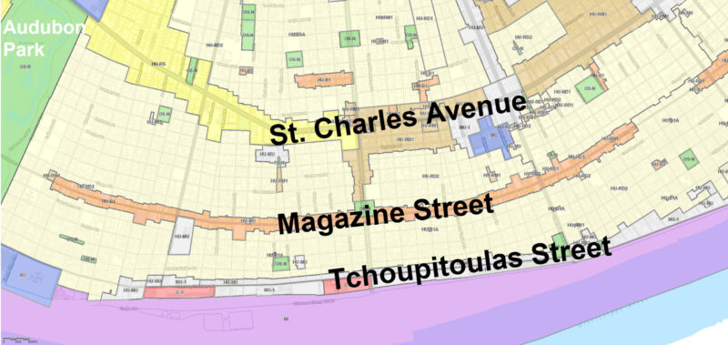 MAP Magazine Street New Orleans Zoning Mostly HU B1 E1647880005543 